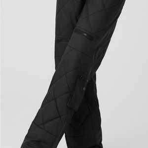 Black Alo Yoga high waisted snowrider pants
